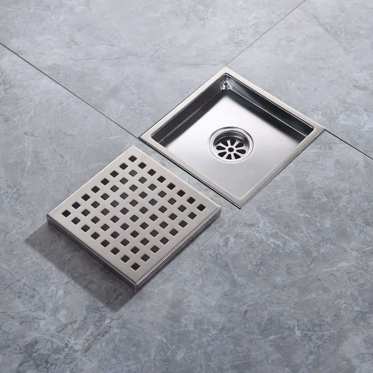 High Quality Black Square Tile Insert Bathroom Trap Sus304 Anti Odor Linear Stealth Deodorant Stainl