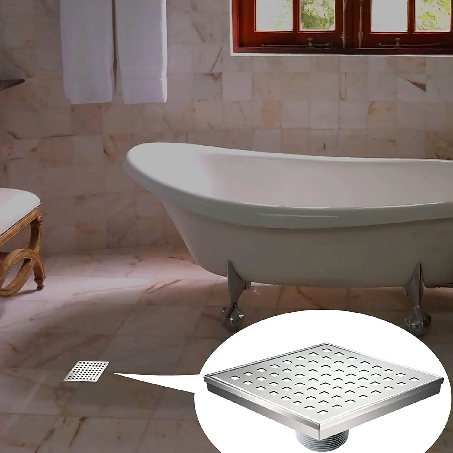 High Quality Black Square Tile Insert Bathroom Trap Sus304 Anti Odor Linear Stealth Deodorant Stainl