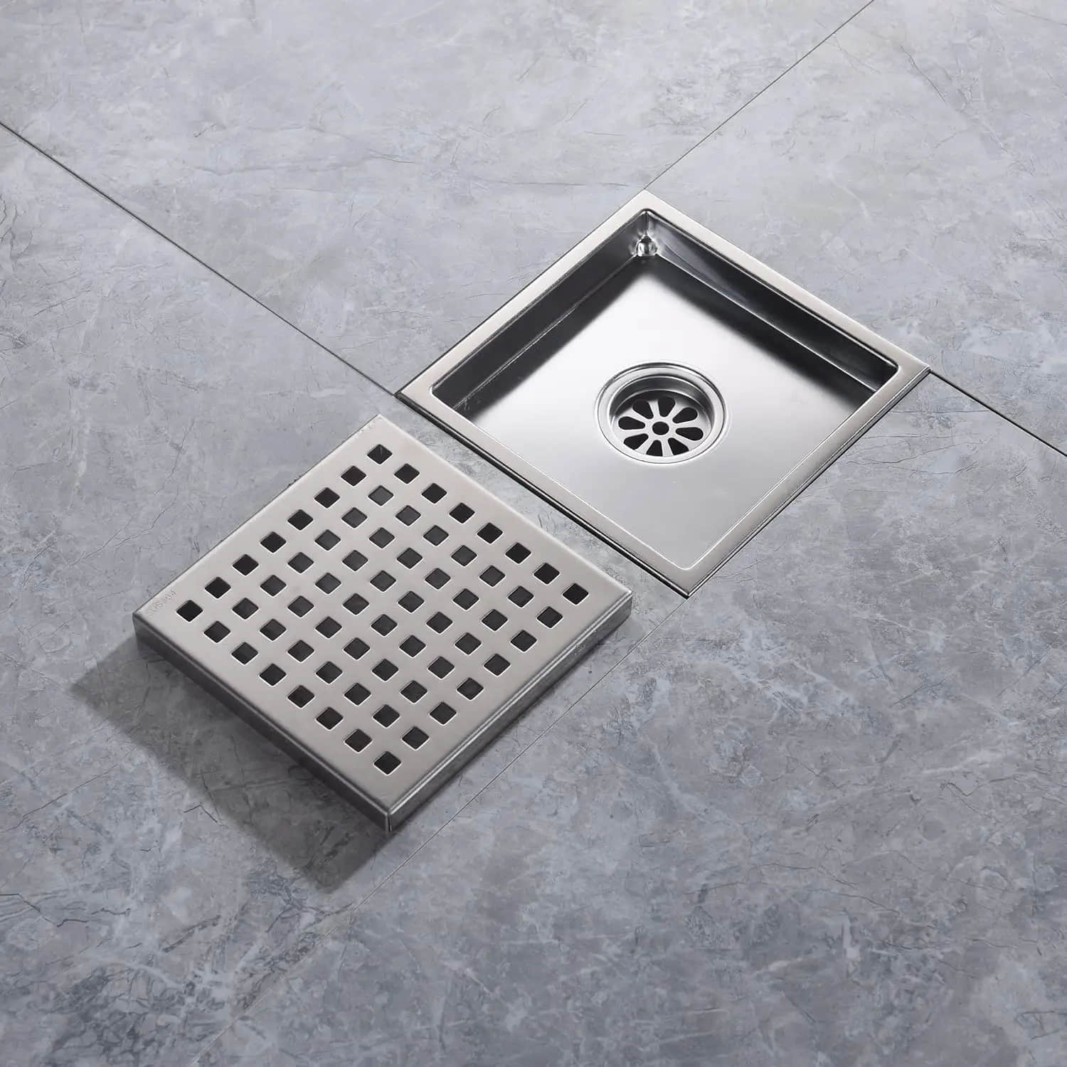 High Quality Black Square Tile Insert Bathroom Trap Sus304 Anti Odor Linear Stealth Deodorant Stainl