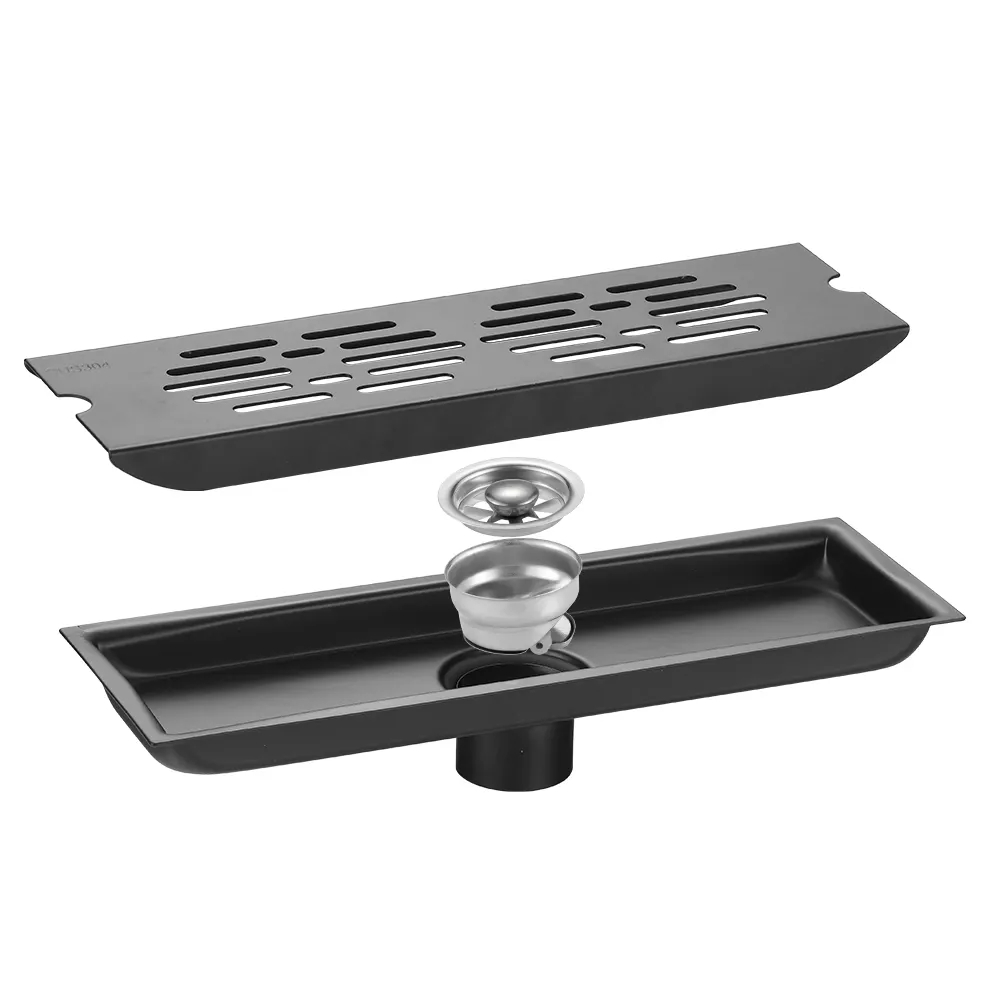 Wholesale High quality Sus304 Linear shower floor drain with metalized bezel