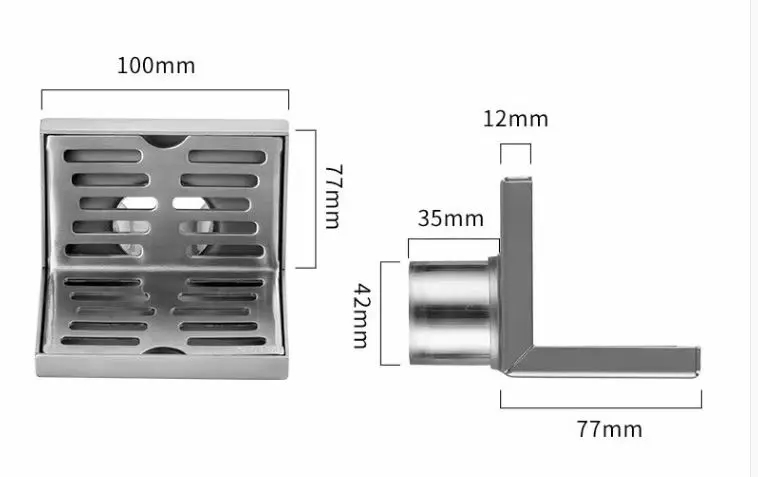 L-shaped Corner drain