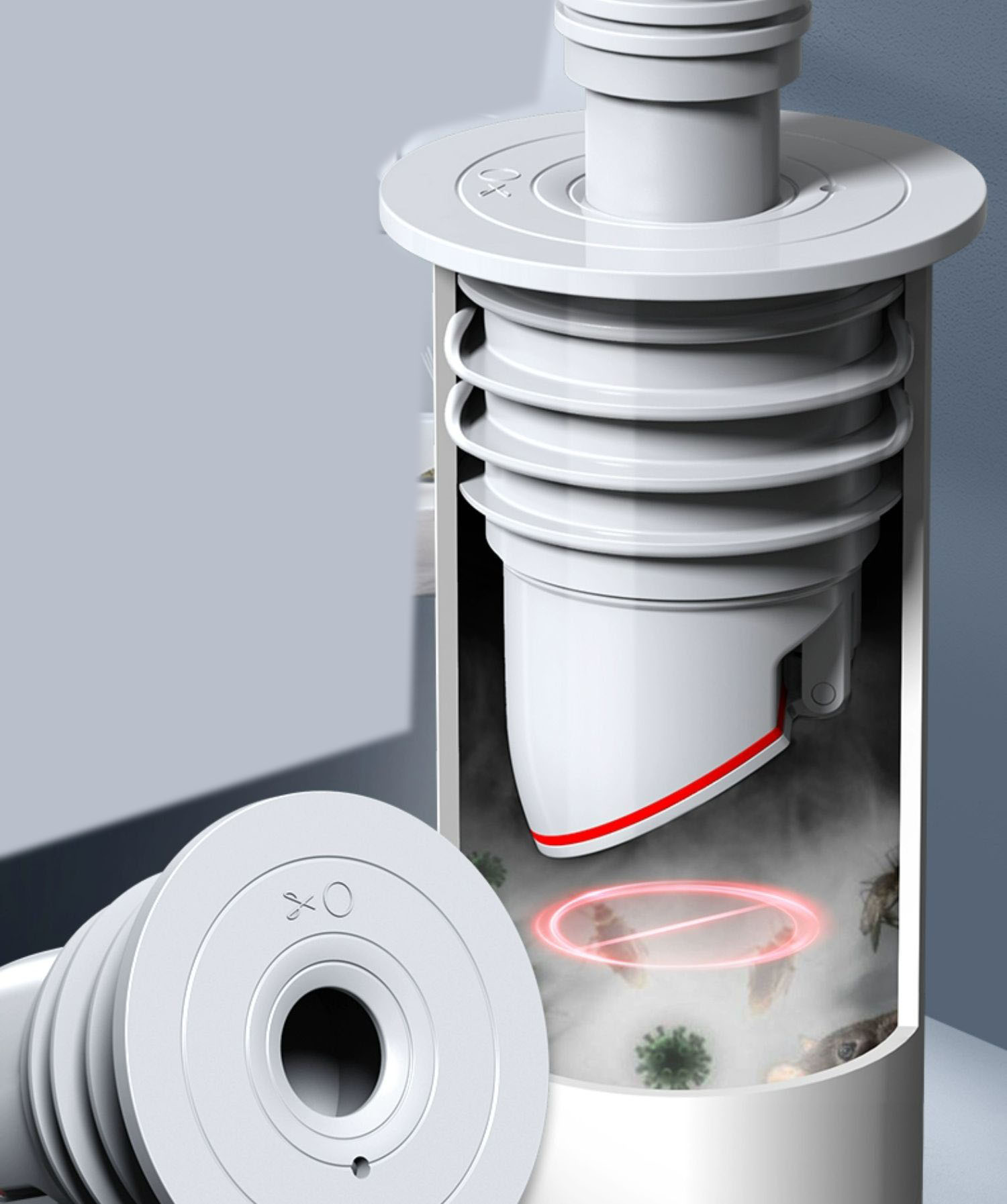 Floor drain stopper for sewer backup prevention