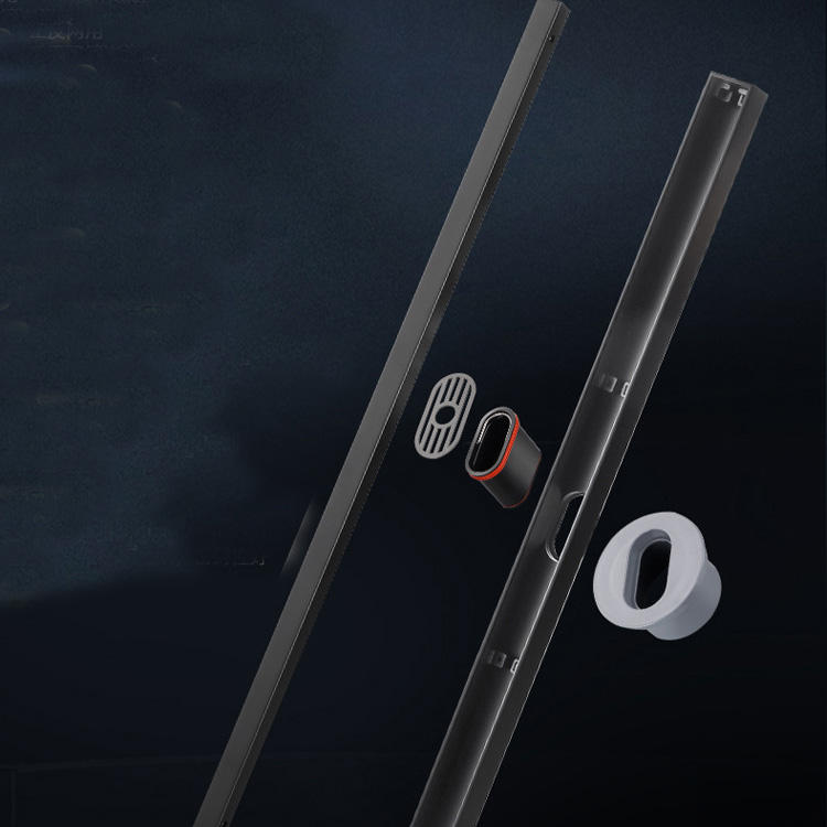New design extreme narrow bathroom slim long drain Solid stainless steel  floor drain shower channel