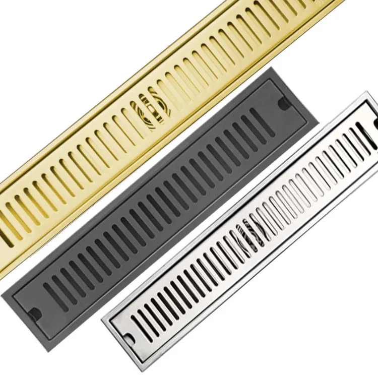Wholesale High quality Sus304 Linear shower floor drain with metalized bezel