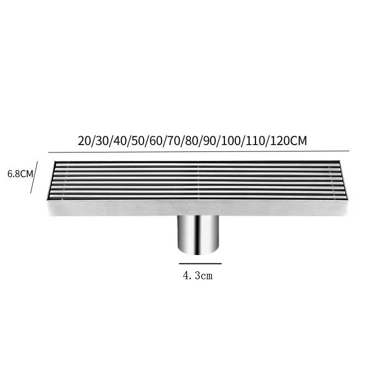 linear long rectangular shower floor drain insert tile variety of lengths to meet different sizes